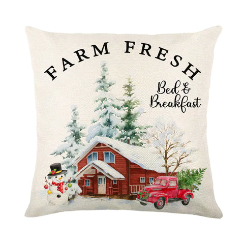 Christmas Snowflake Pillow Covers for Sofa and Bed Decor