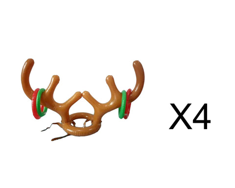 Inflatable Deer Antler Hat for Kids (Ring Toss Toy)
