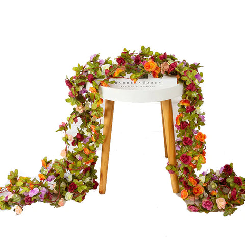 250CM Artificial Rose Garland for Home and Garden Decor