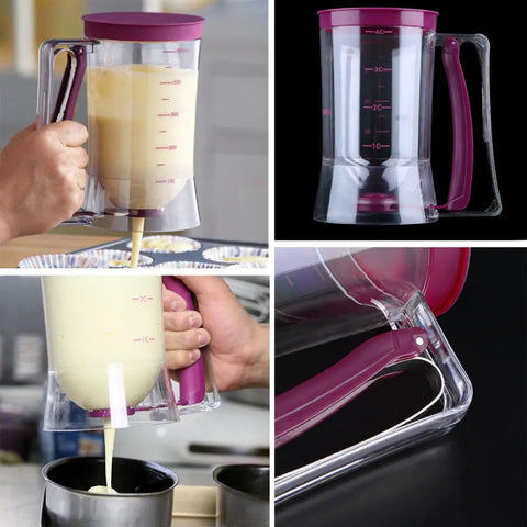 Batter Dispenser, Handheld Funnel, Liquid Measuring Tool